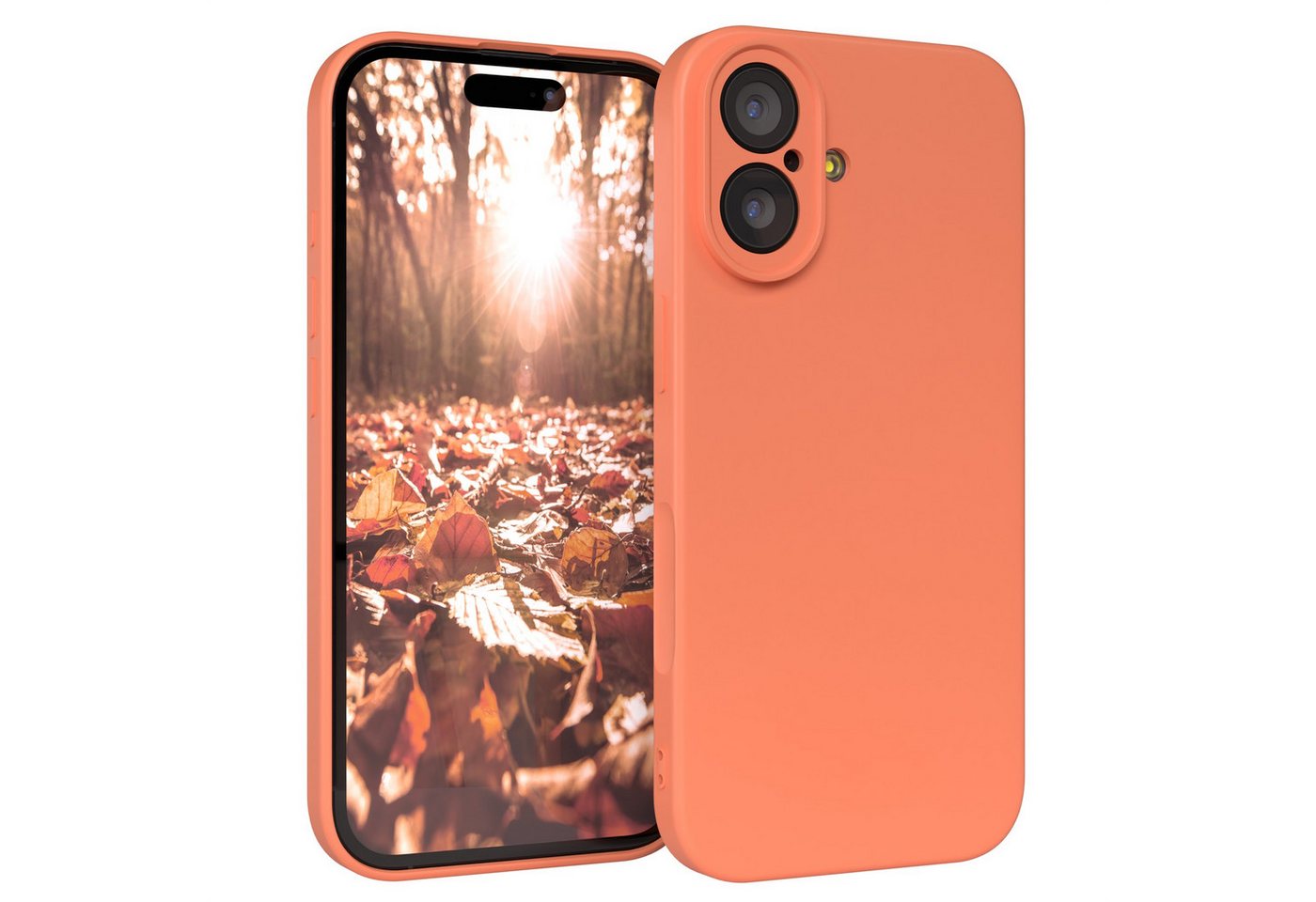 EAZY CASE Handyhülle für Apple iPhone 17 Hülle Silikon 6,3 Zoll, Schutzhülle mit Kameraschutz Telefonhülle elastisch Bumper tpu Orange