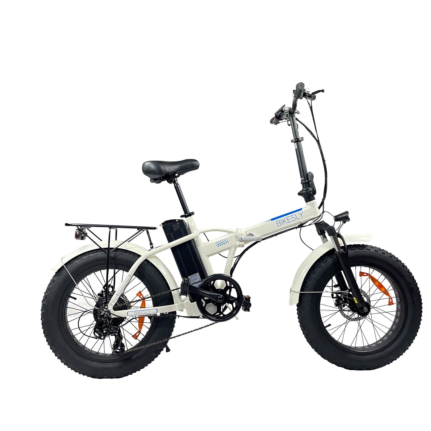 Brushless FATBIKE, 7 Gang, Weiß Kettenschaltung, E-Bike Bikesly