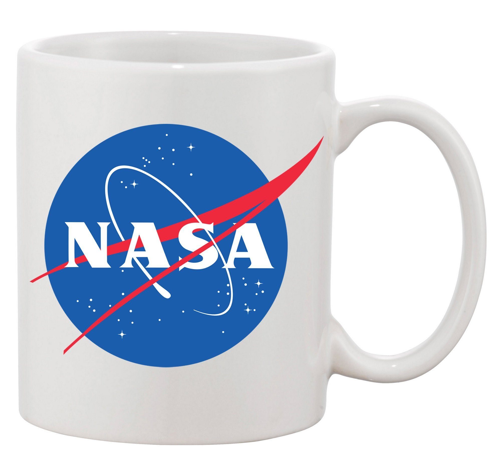 Blondie & Brownie Tasse Nasa Mars Mond Rakete Mission Elon Space Force, Keramik, Spülmachinenfest Weiß XXL (600ml)