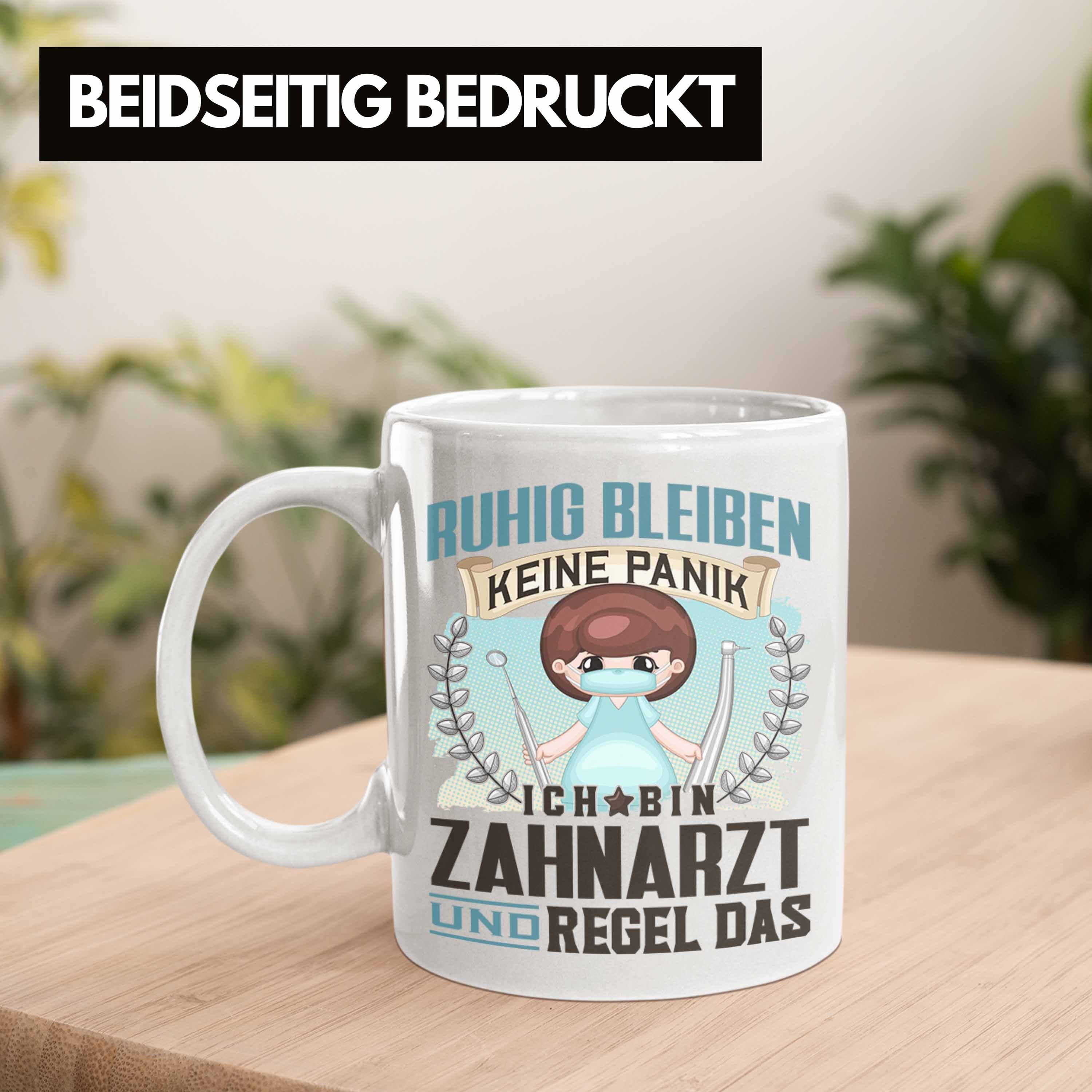 Zahnarzt Lustiger Tasse Trendation Ruhig Tasse Spruch Blei Geschenk - Weiss Trendation Männer