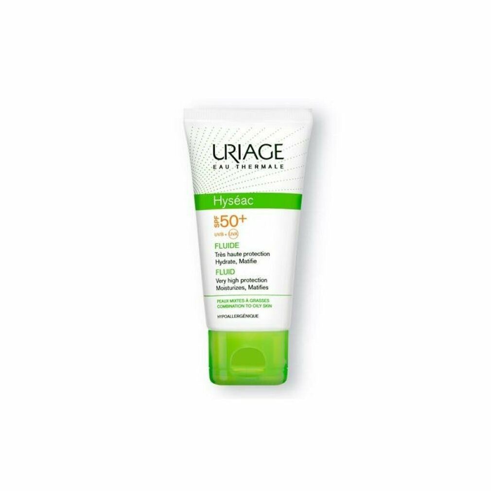 Uriage Sonnenschutzcreme Feuchtigkeitsfluid mit Hydratationseffekt Spf 50 Hysa c ac fluid 50ml