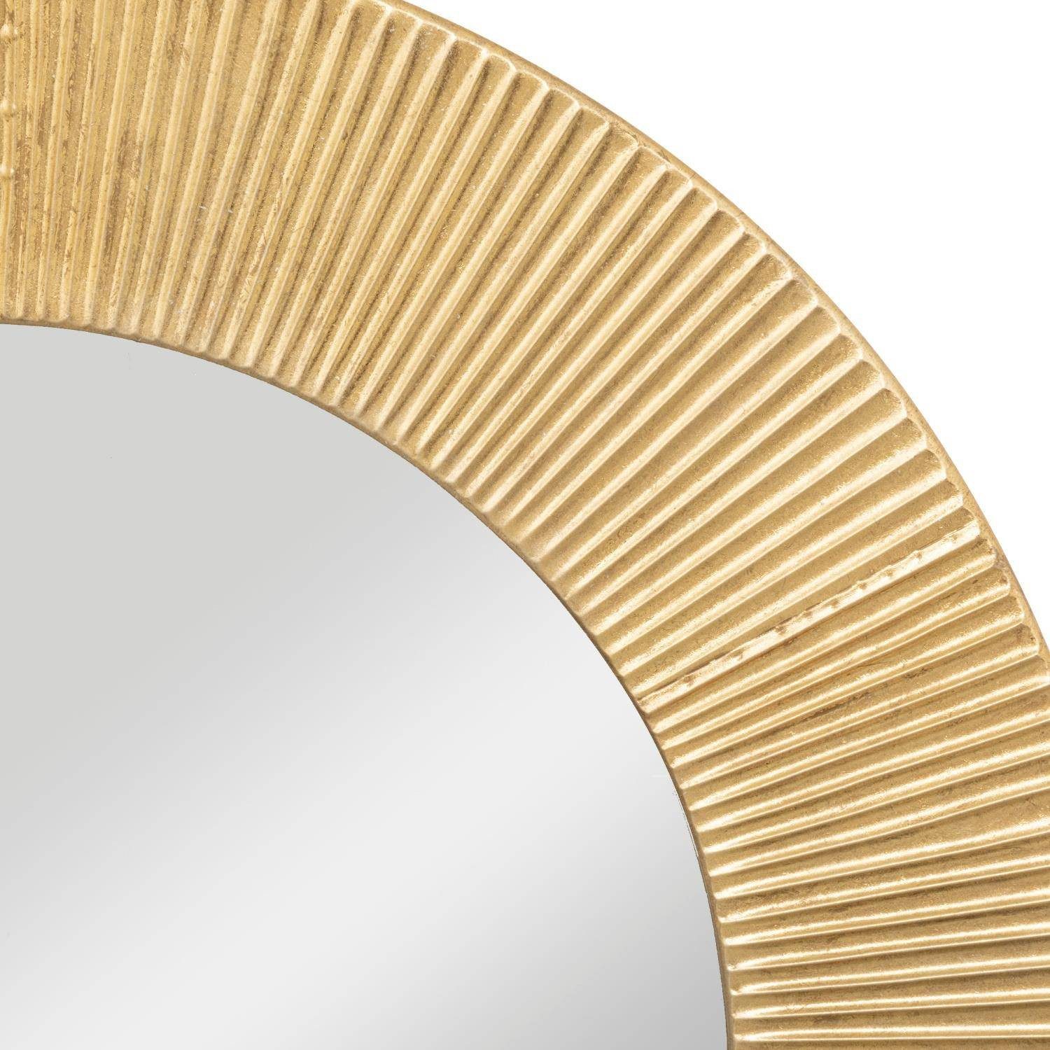 Atmosphera Créateur d'intérieur Wandspiegel Spiegel mit goldenem Metallrahmen MILDA, rund, Ø 90 cm