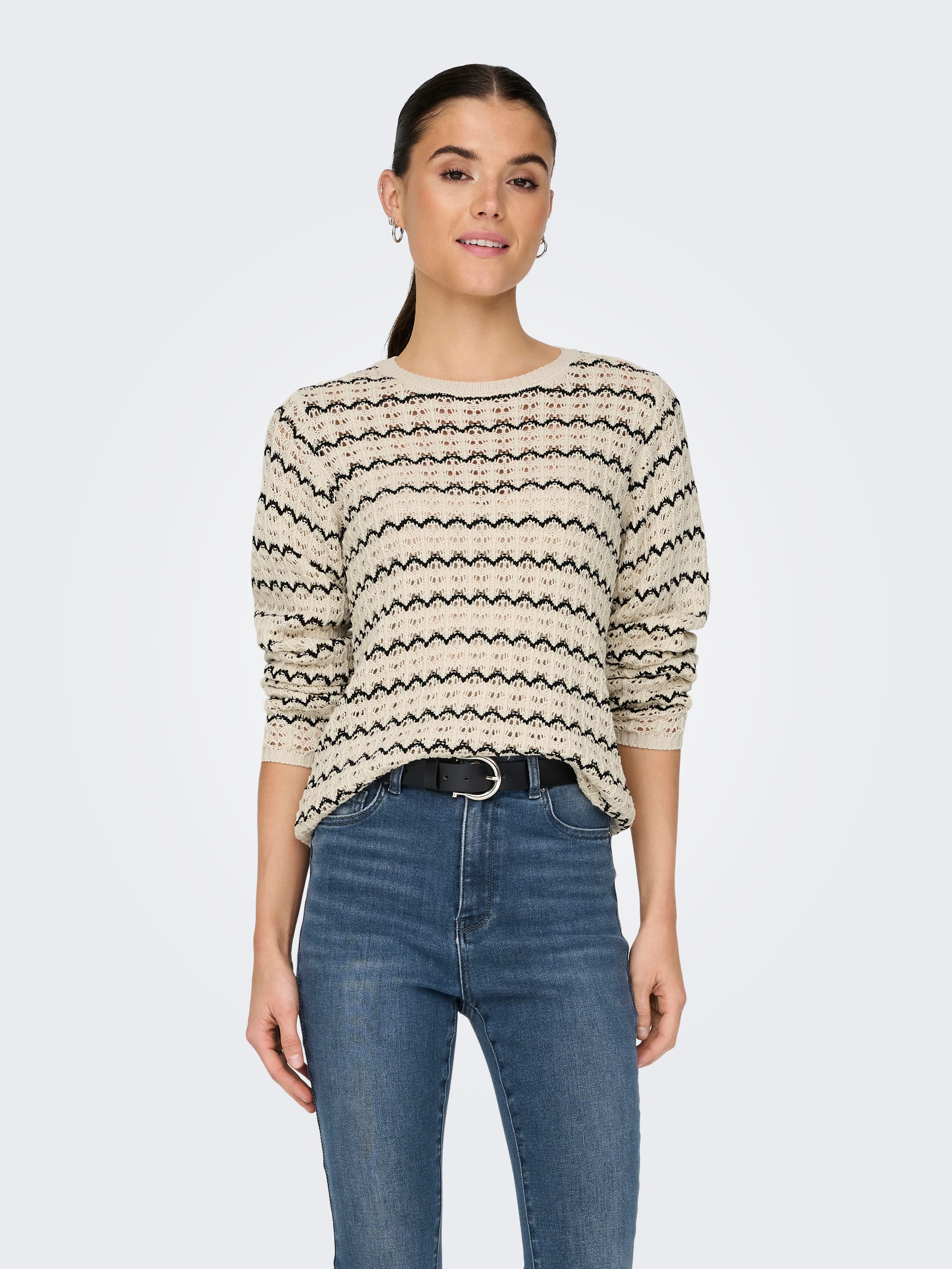 ONLY Strickpullover ONLASA LS STRUCTURE O-NECK günstig online kaufen