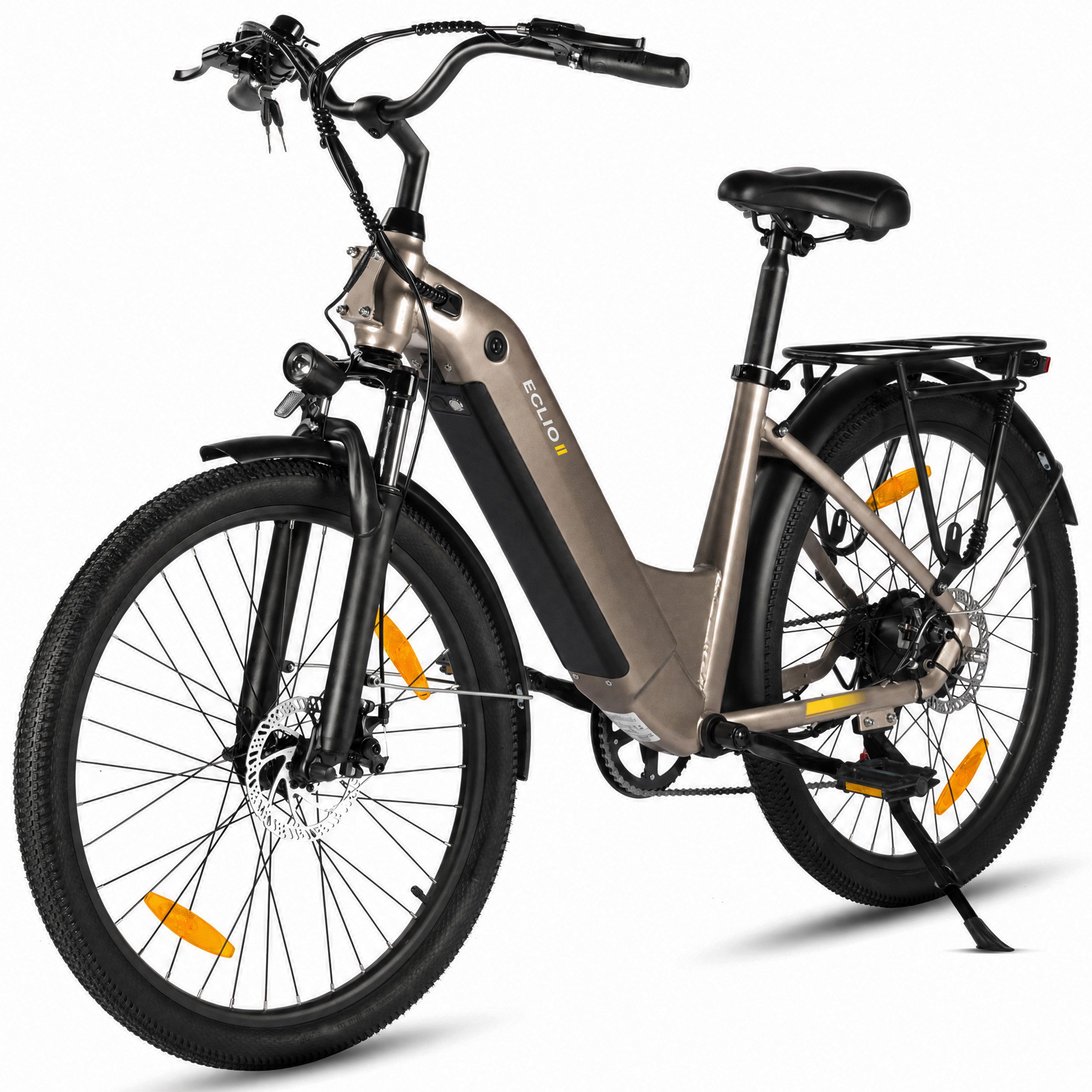 Vankel E-Bike Cityrad e bike für herren 26 zoll 18.2AH 36V 655WH damen 120km Elektrofahrrad, Kettenschaltung, Heckmotor, 655 Wh, (Beleuchtungsset mit Batterieladegerät, Batterieschlüssel, Werkzeug), Komfortables Stadtrad mit Scheibenbremsen & 26" Bereifung für Pendler