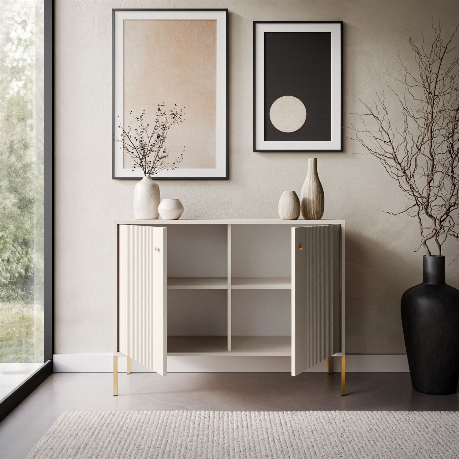 Lookway Kommode VIVALDI 2D mit geriffelten Fronten