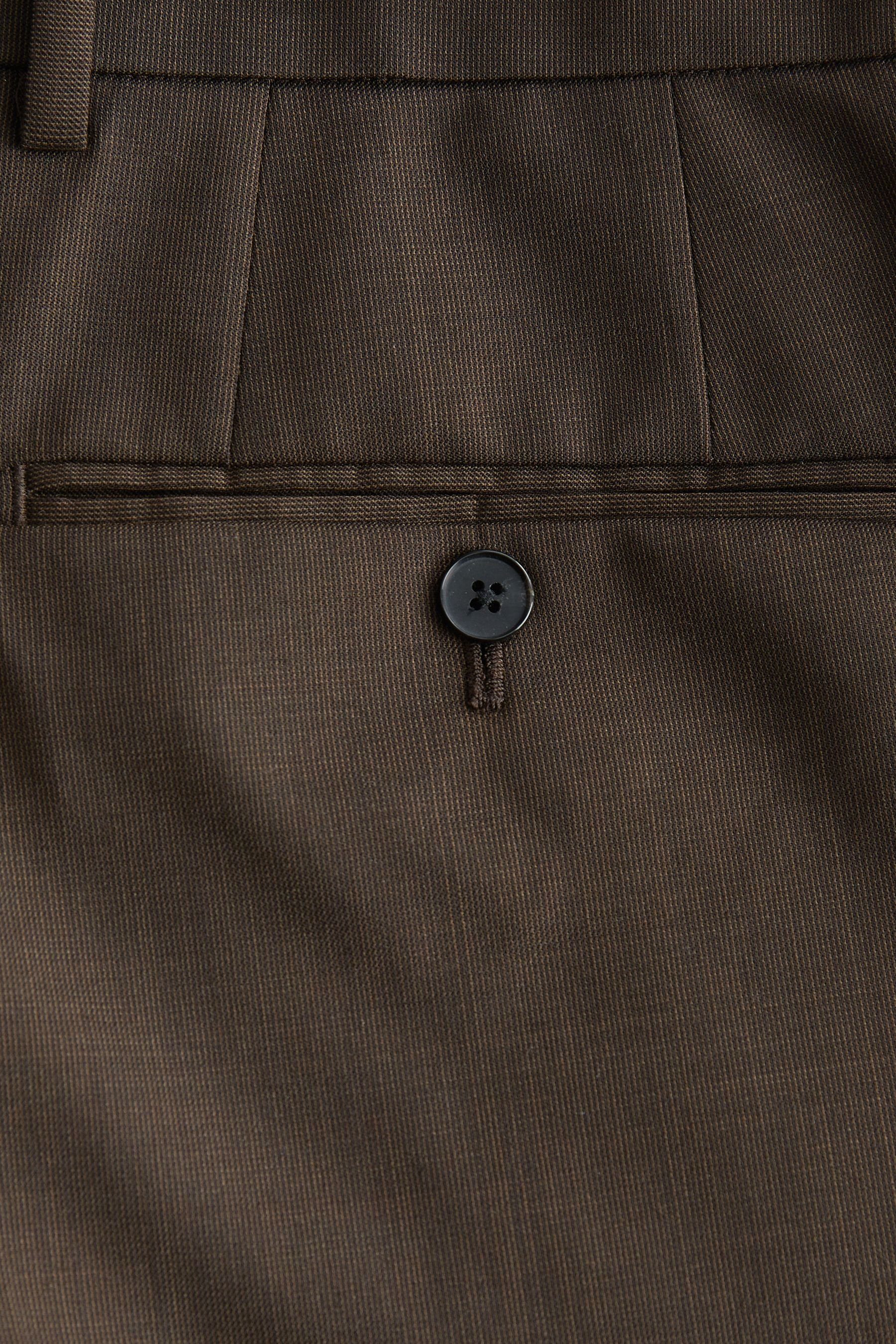 Next Anzughose Slim-Fit-Hose Brown (1-tlg) Wollgemisch aus