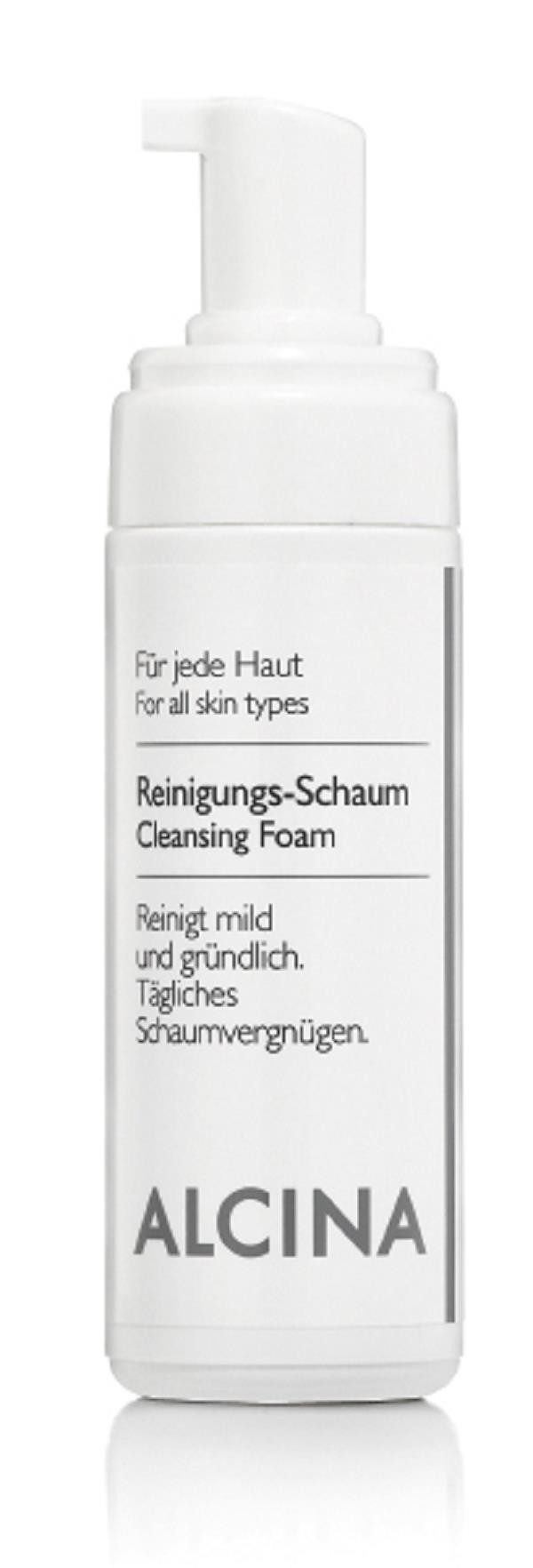 ALCINA 2-in-1 Gesichtswasser und Peeling ALCINA Reinigungs-Schaum für jede Haut mit Panthenol (150 ml), Reinigungsschaum mit Panthenol