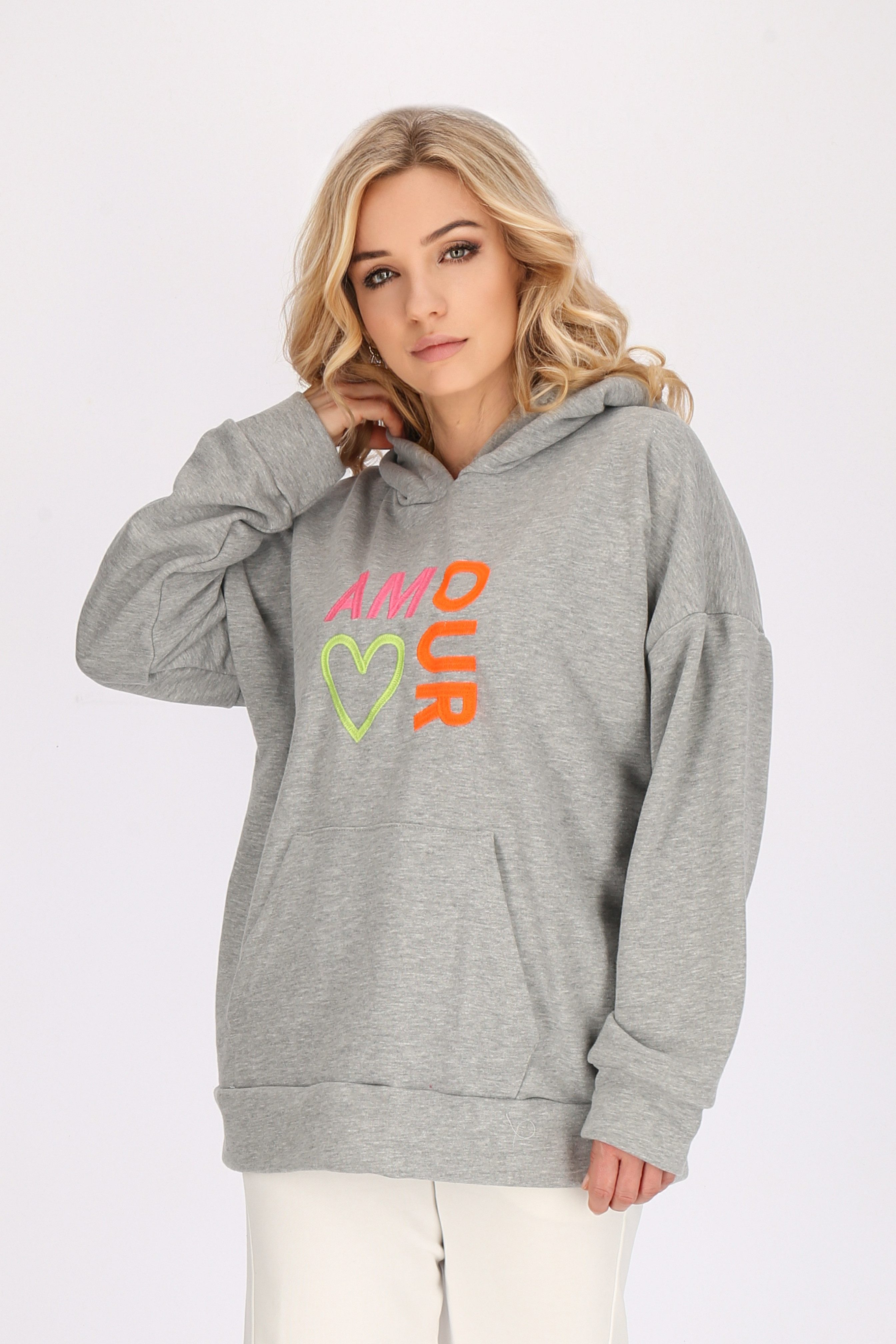 Worldclassca Hoodie Worldclassca Oversized Hoodie AMOUR Kapuzenpullover Washed Sweatshirt