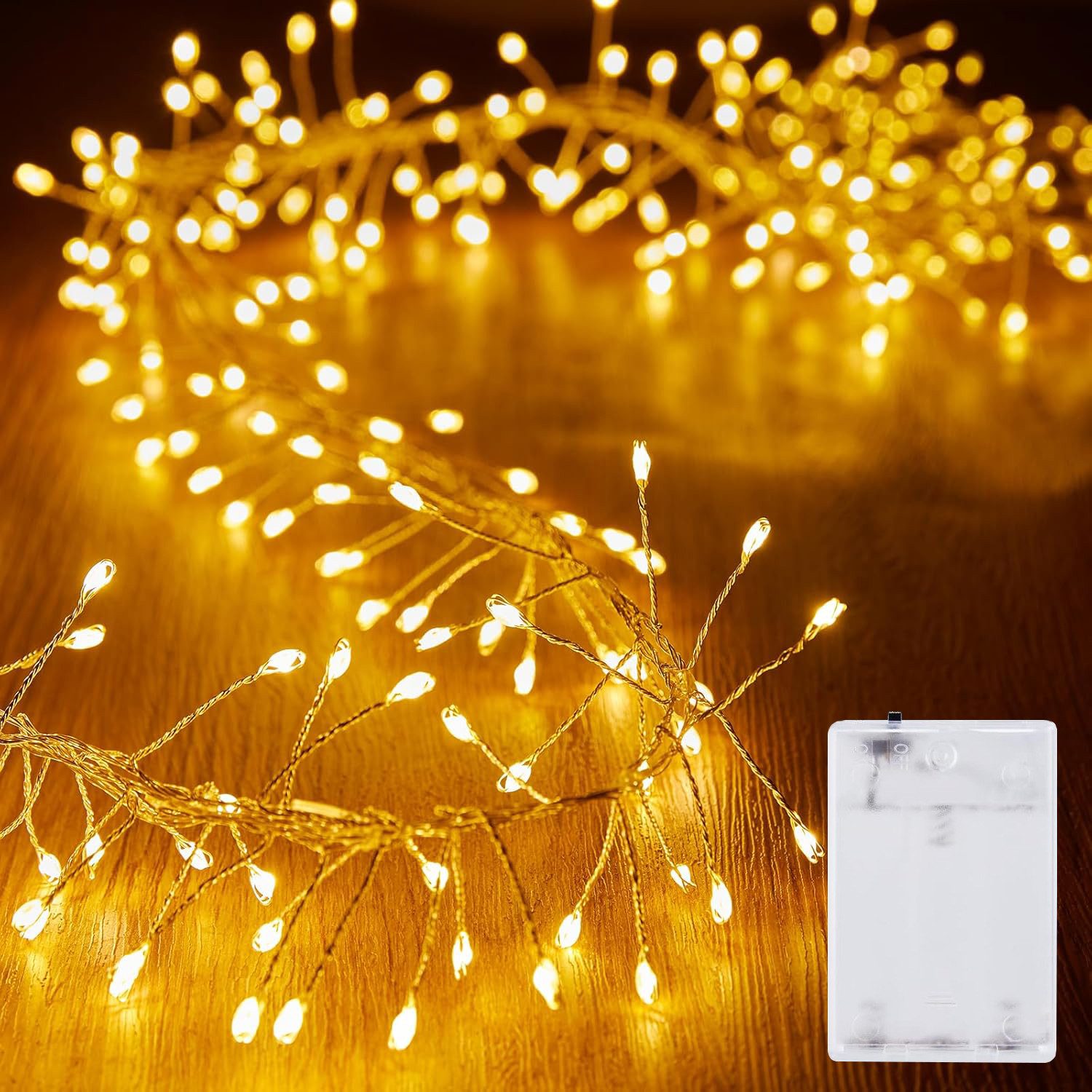 Jibenhome LED-Lichterkette Cluster Leuchtdraht Büschel Lichterbündel 300cm günstig online kaufen