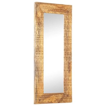 furnicato Wandspiegel Handgeschnitzter Spiegel 110x50x2,5 cm Massivholz Mango