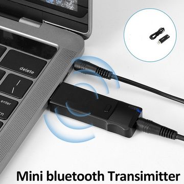 MAEREX Bluetooth-Adapter zu 3,5-mm-Klinke, Mini bluetooth Adapter Audio Transmitter für Laptop,PC, TV, MP3