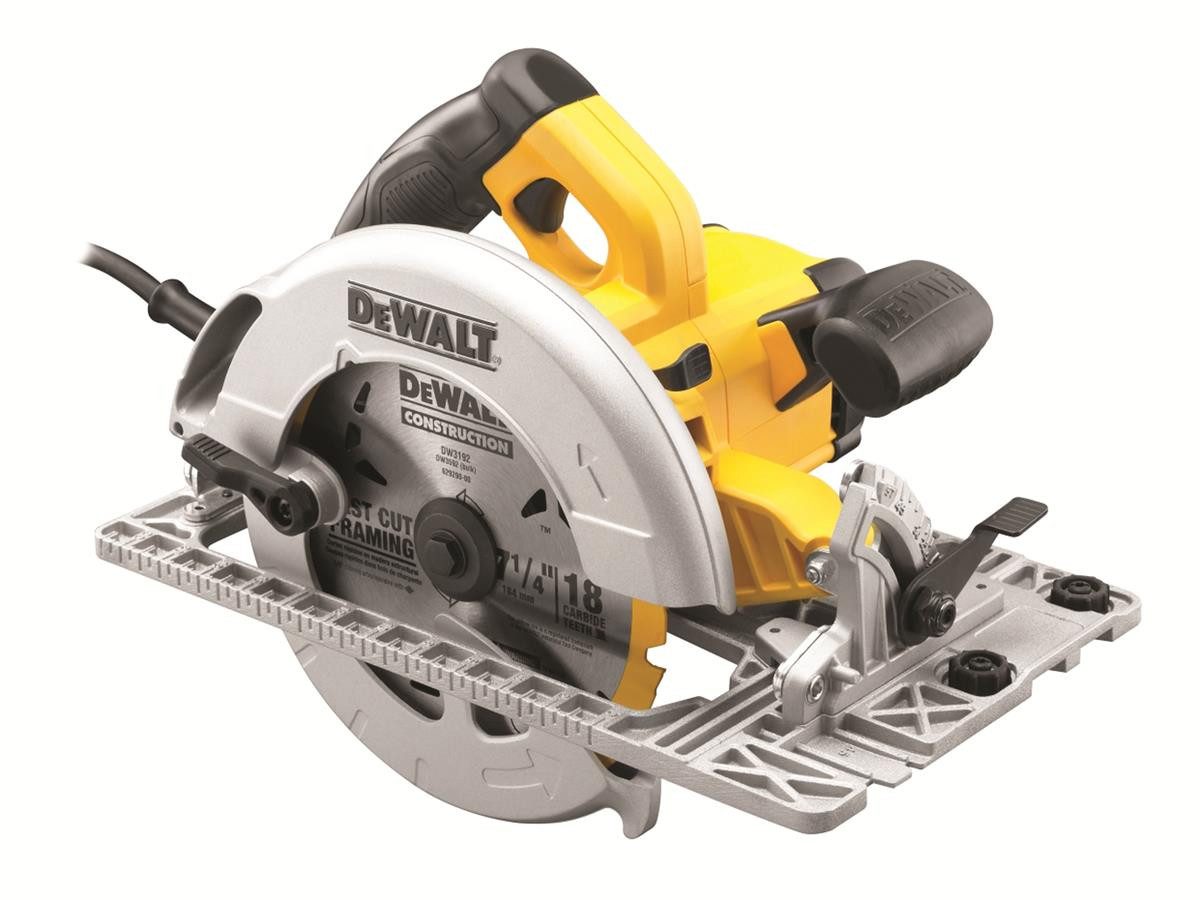 DeWalt Handkreissäge 61 mm 1600 Watt im Koffer, Einzelgerät im Koffer, Netzbetriebene Handkreissäge im Koffer; ohne Führungsschiene