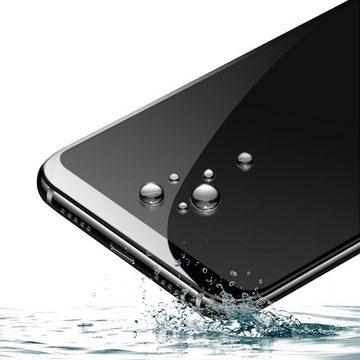Wigento Handyhülle Für Samsung Galaxy A35 3D Premium 0,3 mm H9 Hart Glas Schutz Schwarz