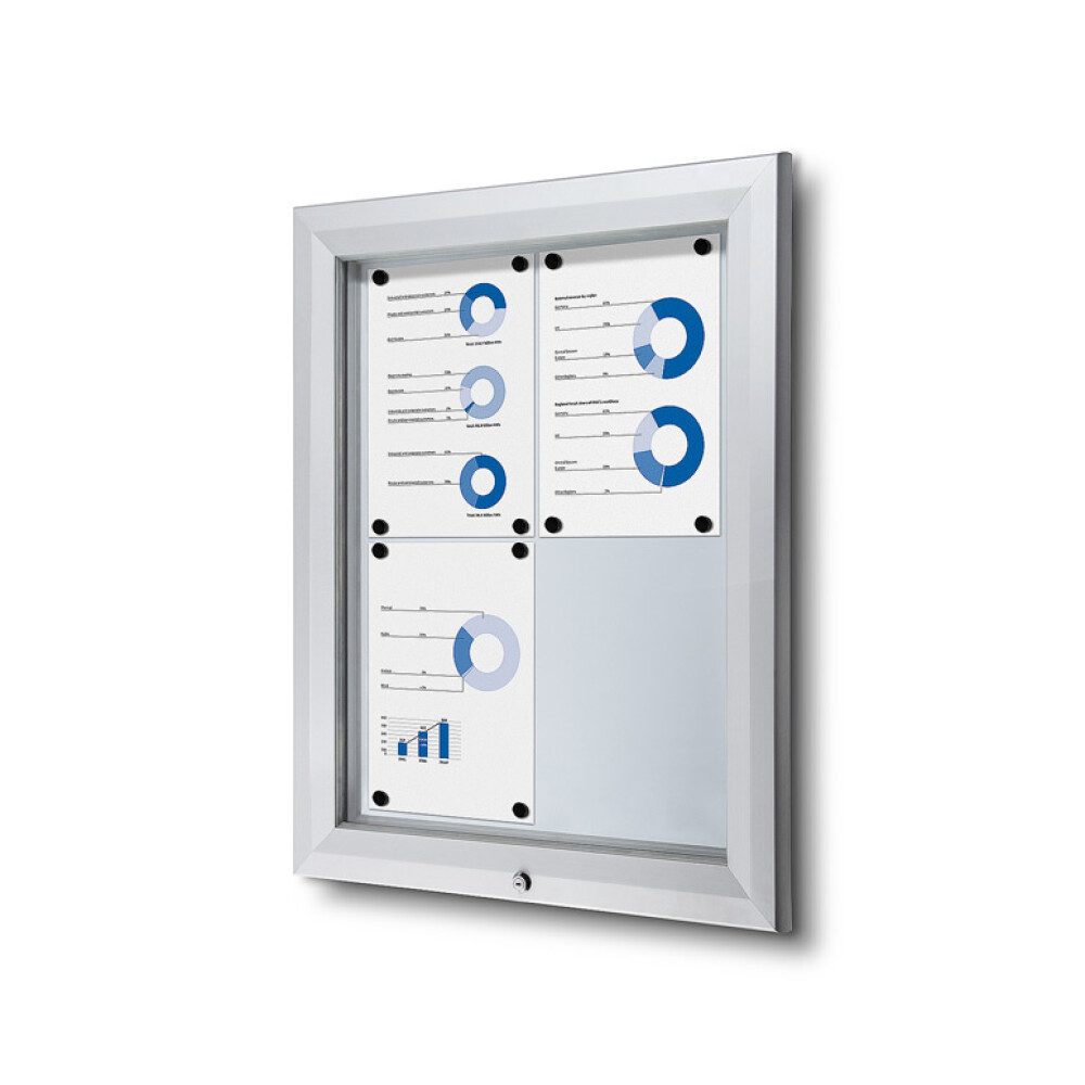 Hängevitrine Showdown Displays Schaukasten Premium für Außen - 4x DIN A4