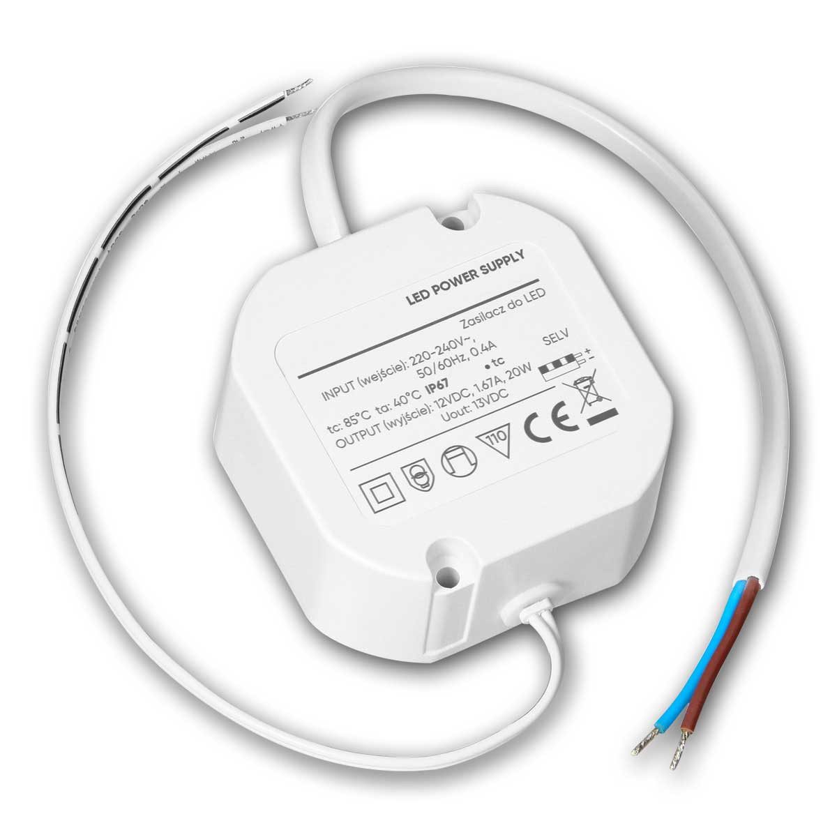 Orno LED Trafo für UP-Dose 12V DC 20W IP20 LED Trafo