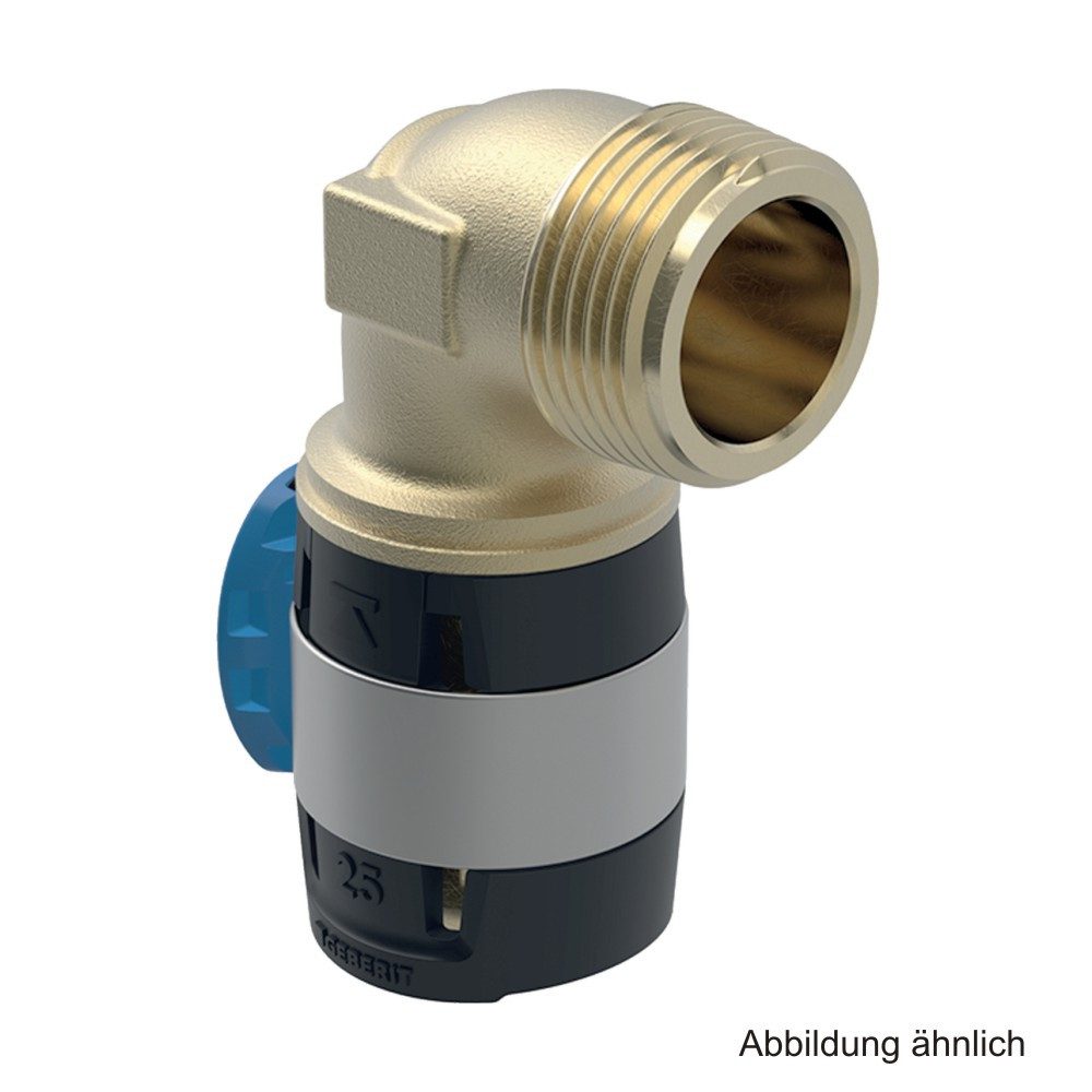 GEBERIT Wasserrohr Geberit FlowFit Übergangsbogen 90° mit AG, 16 mm x 1/2"