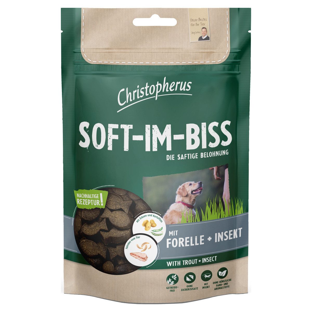 Christopherus Soft-Im-Biss mit Forelle & Insekt 125 g - 12 Stück