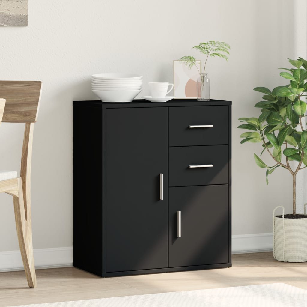 vidaXL Sideboard Sideboard Schwarz 60x31x70 cm Holzwerkstoff (1 St) günstig online kaufen