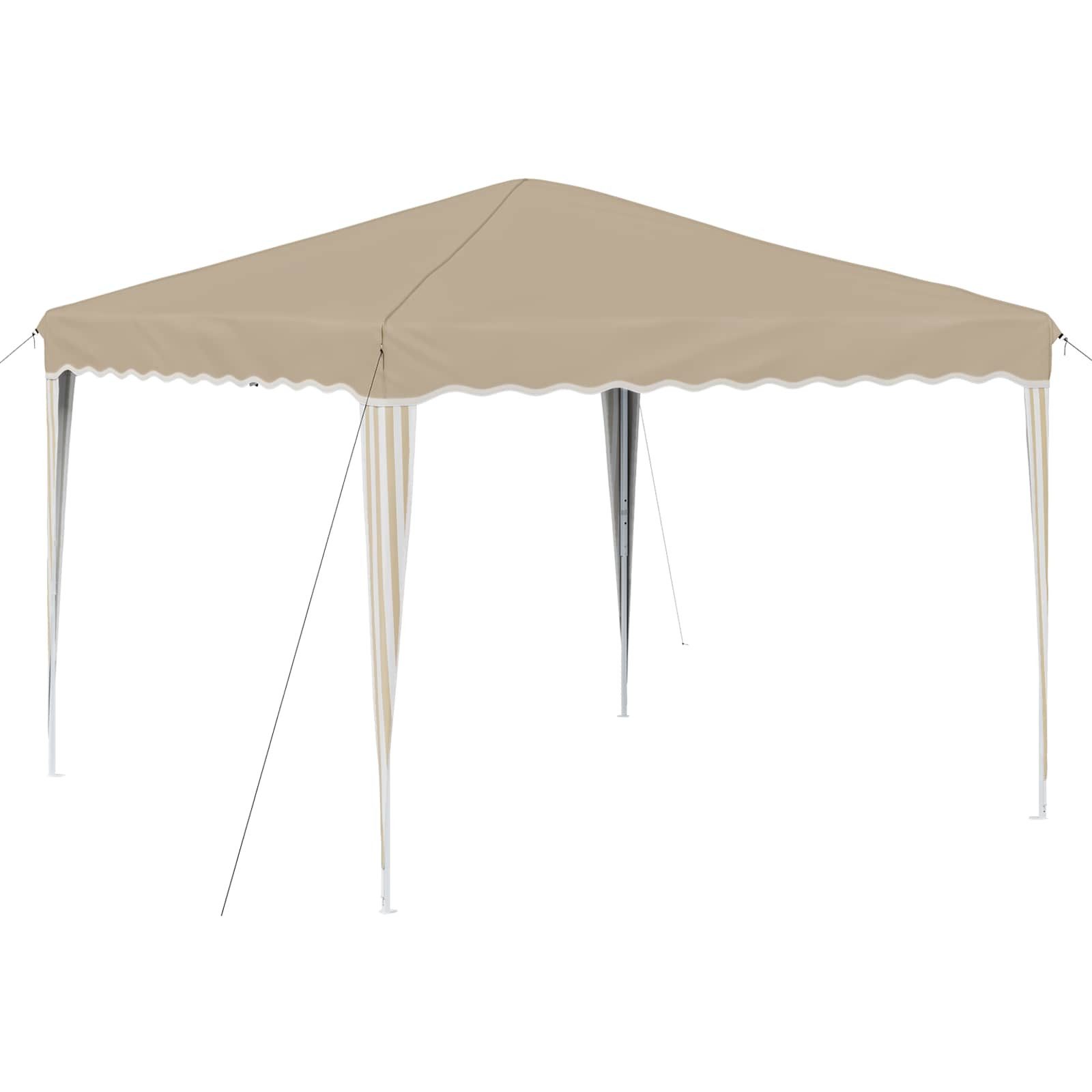 vidaXL Partyzelt Pop-up Partyzelt 288 x 288 x 245 cm Creme Oxford-Stoff