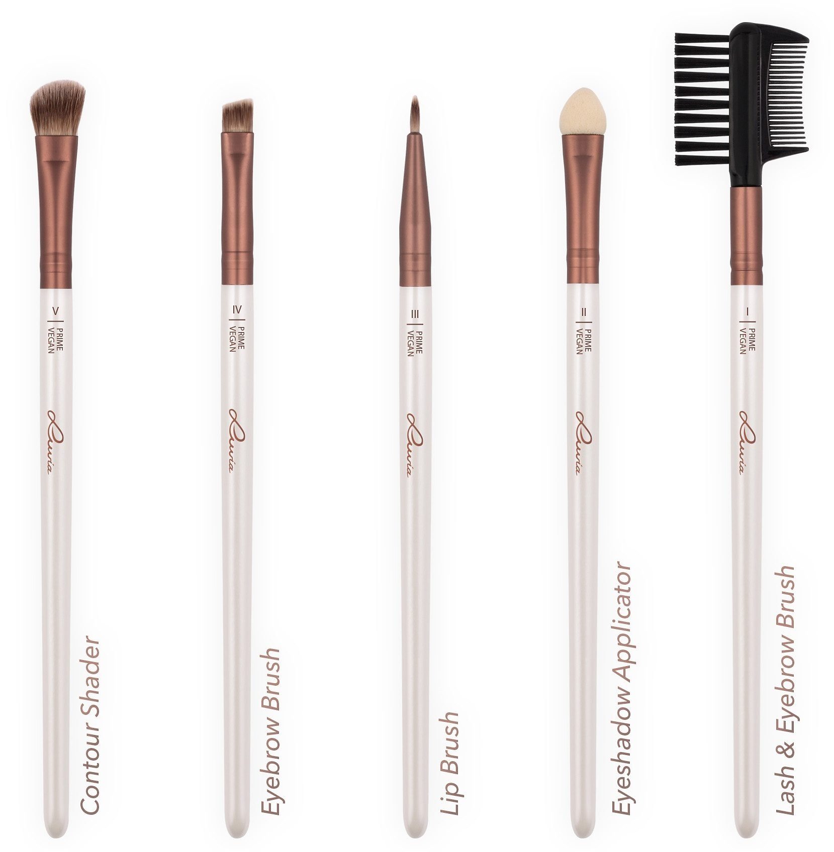 Luvia Cosmetics Prime Vegan cosmetic brush set, 15 pieces, vegan