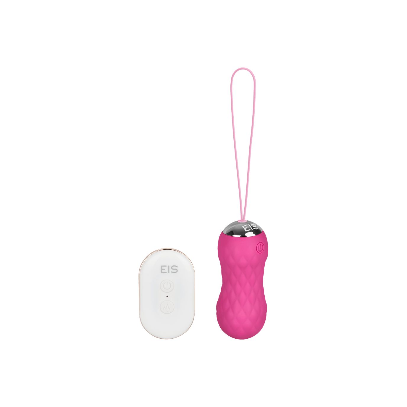 EIS Liebeskugeln EIS "Rotierendes Vibro-Ei, 8,7cm", mit Fernbedienung, wasserdicht, Silikon, ABS-Kunststoff pink