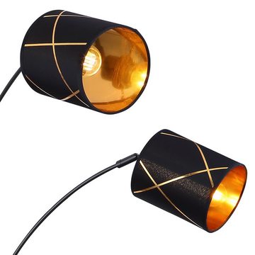 etc-shop Stehlampe, Leuchtmittel nicht inklusive, Stehlampe schwarz Lampenschirm Flur Stehleuchte mit beweglichen