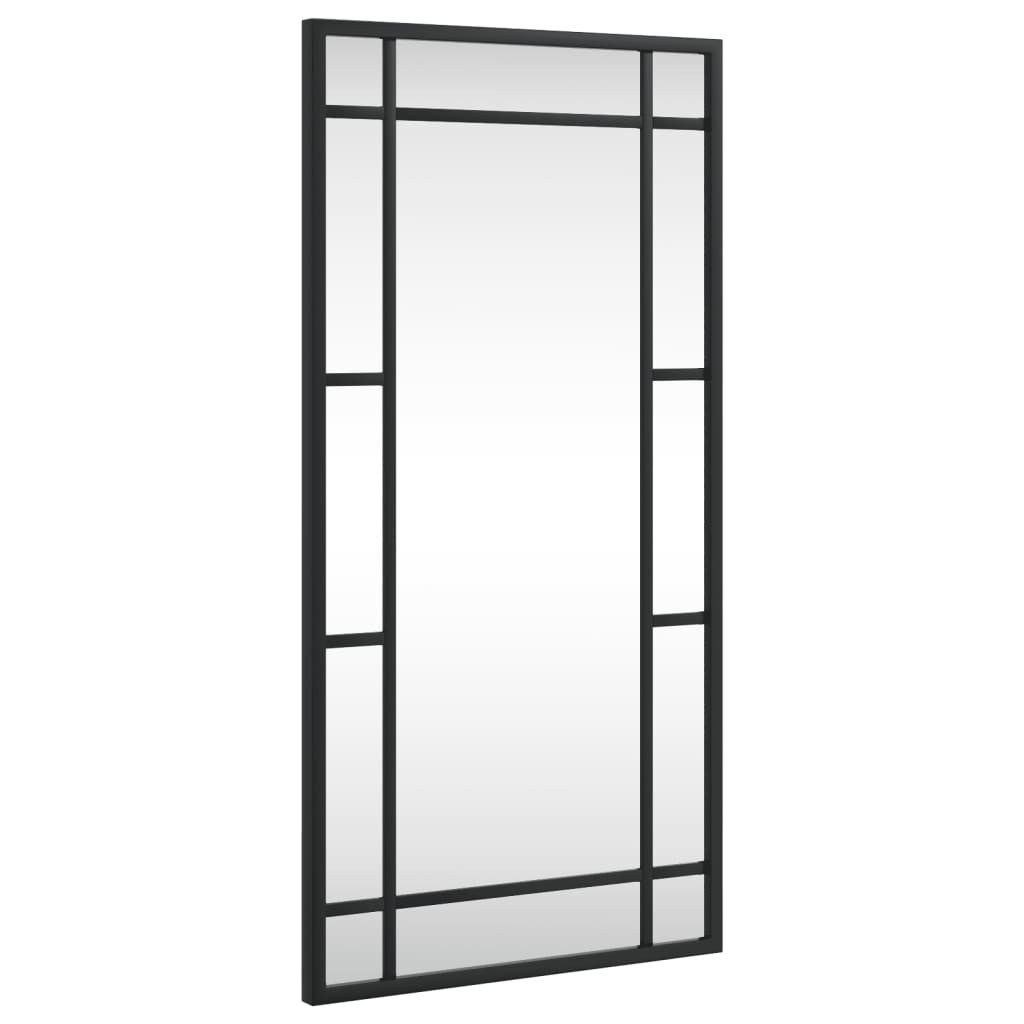 furnicato Wandspiegel 30 x 60 cm mit schwarzem pulverbeschichtetem Rahmen ( günstig online kaufen