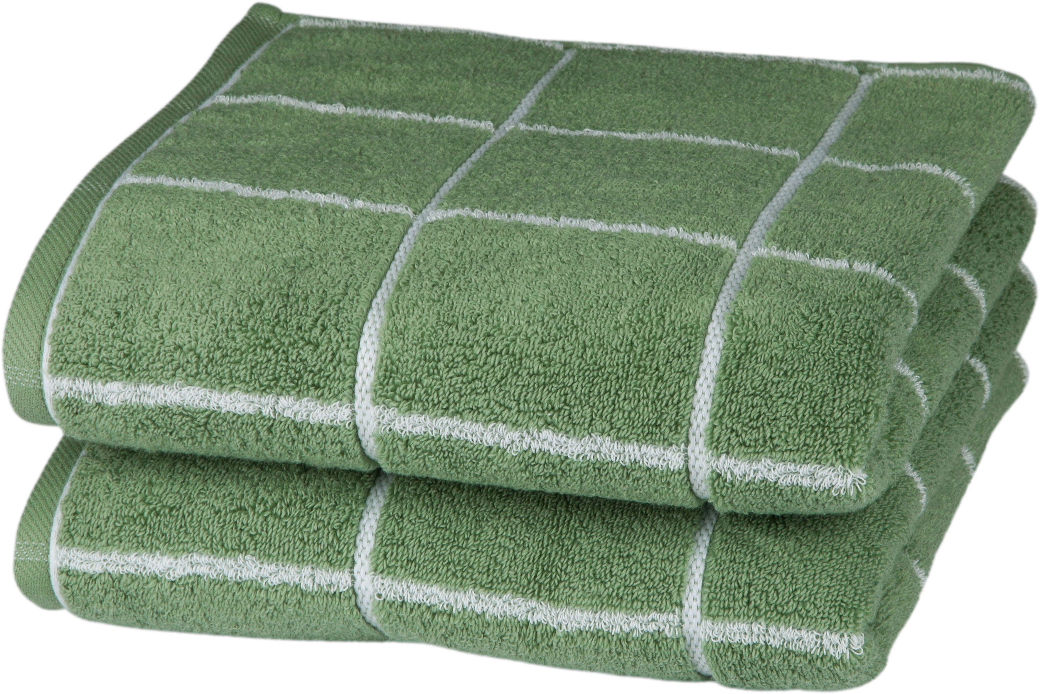 ROSS Handtücher Cashmere Überkaro, Frottier (2-St), 100% Baumwolle, kariert günstig online kaufen