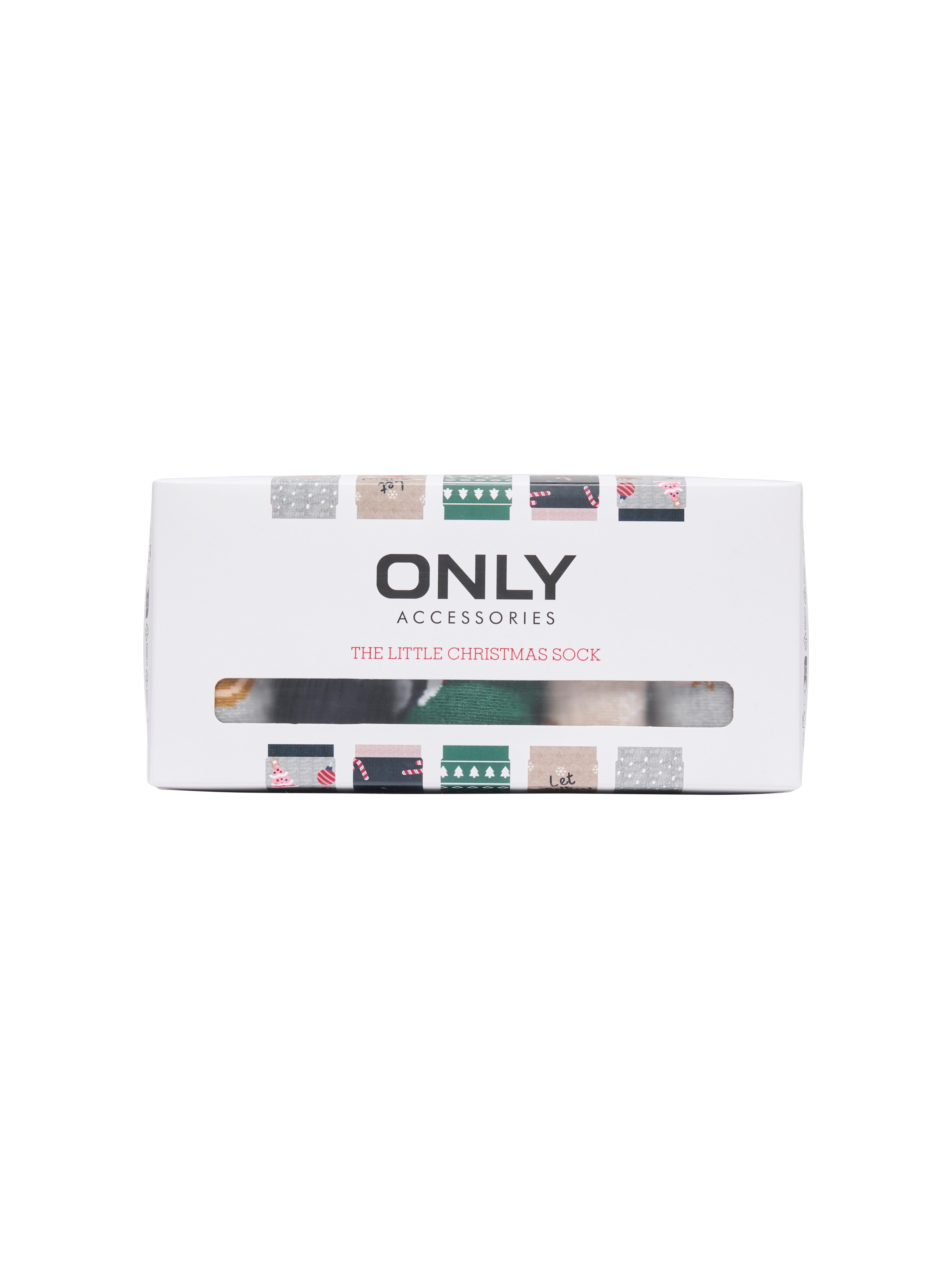 ONLY Freizeitsocken ONLCHRISTMAS 5-PACK SOCKS IN A BOX (5-Paar) günstig online kaufen