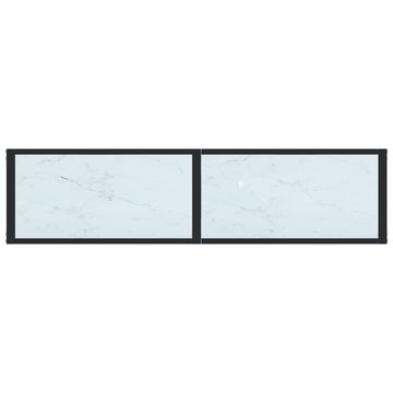 vidaXL Beistelltisch Konsolentisch Weiß Marmor-Optik 140x35x75,5 cm Hartglas (1-St)