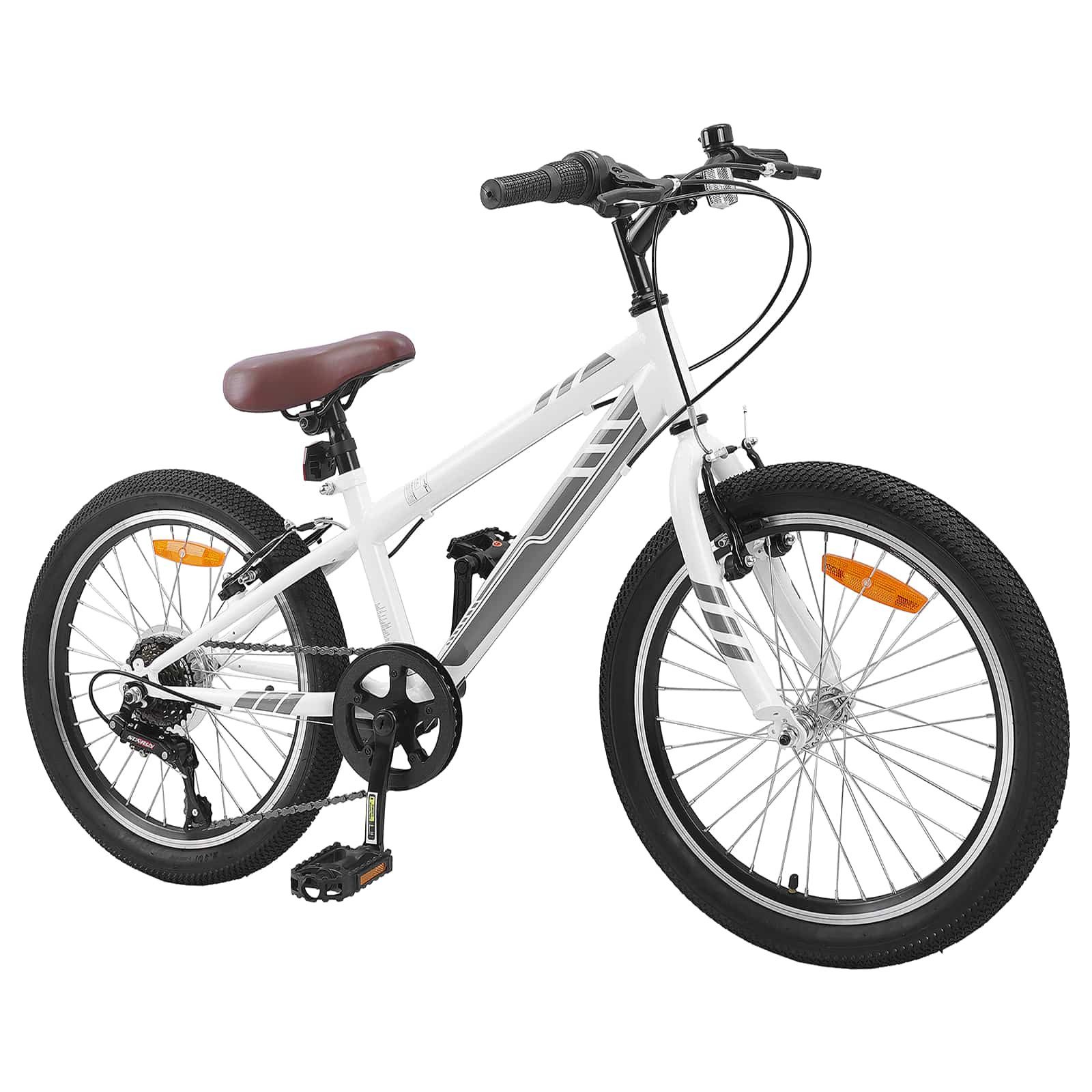 vidaXL Kinderfahrrad 24-Zoll Mountainbike 24 Zoll 6-Speed für 8-12 Jahre alt Weiß