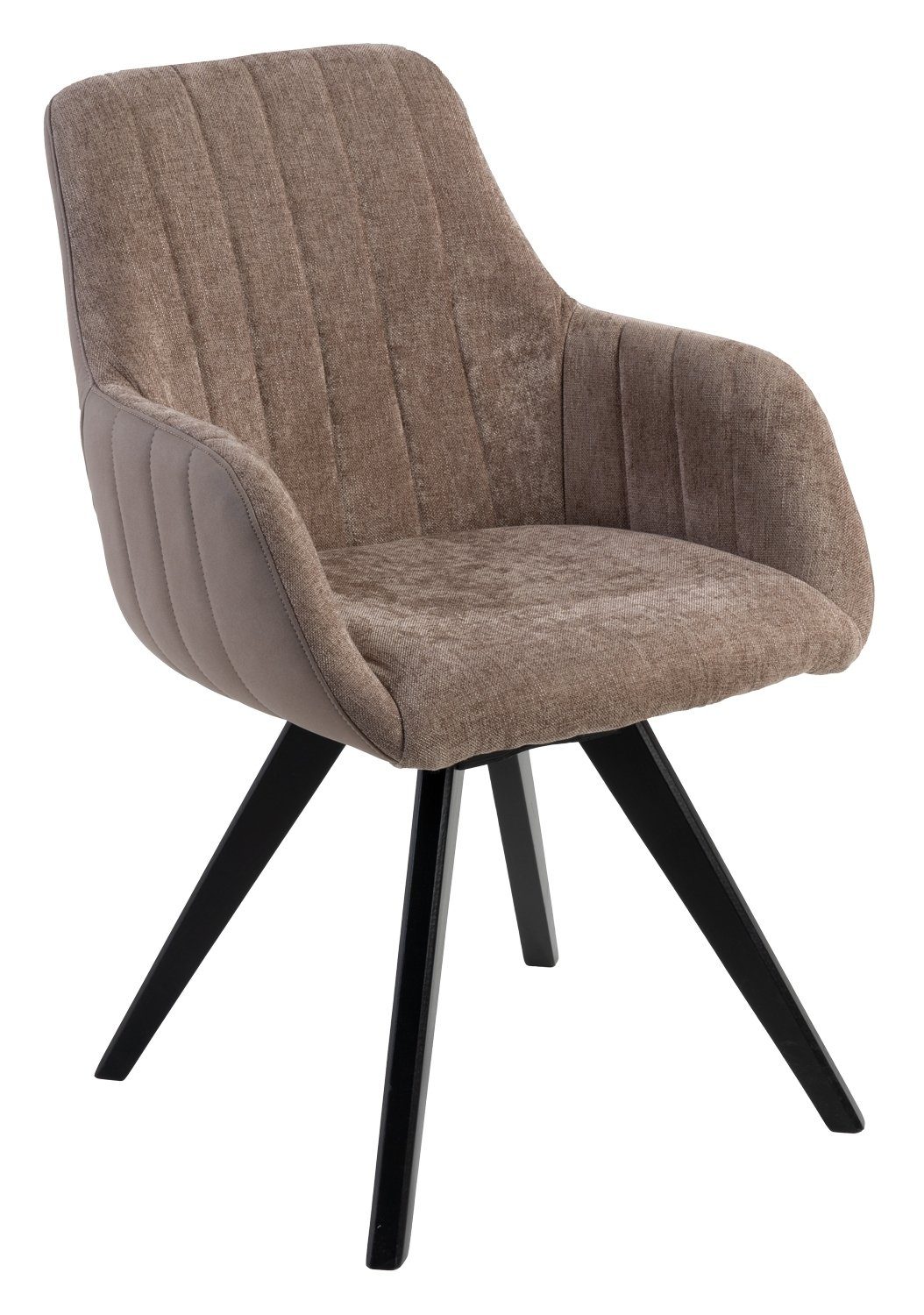 G+K Möbelvertriebs GmbH Sessel CENTRAL, Kunstfaser, Taupe, B 58 cm, T 55 cm, Buchenholzgestell, 90 Grad drehbar