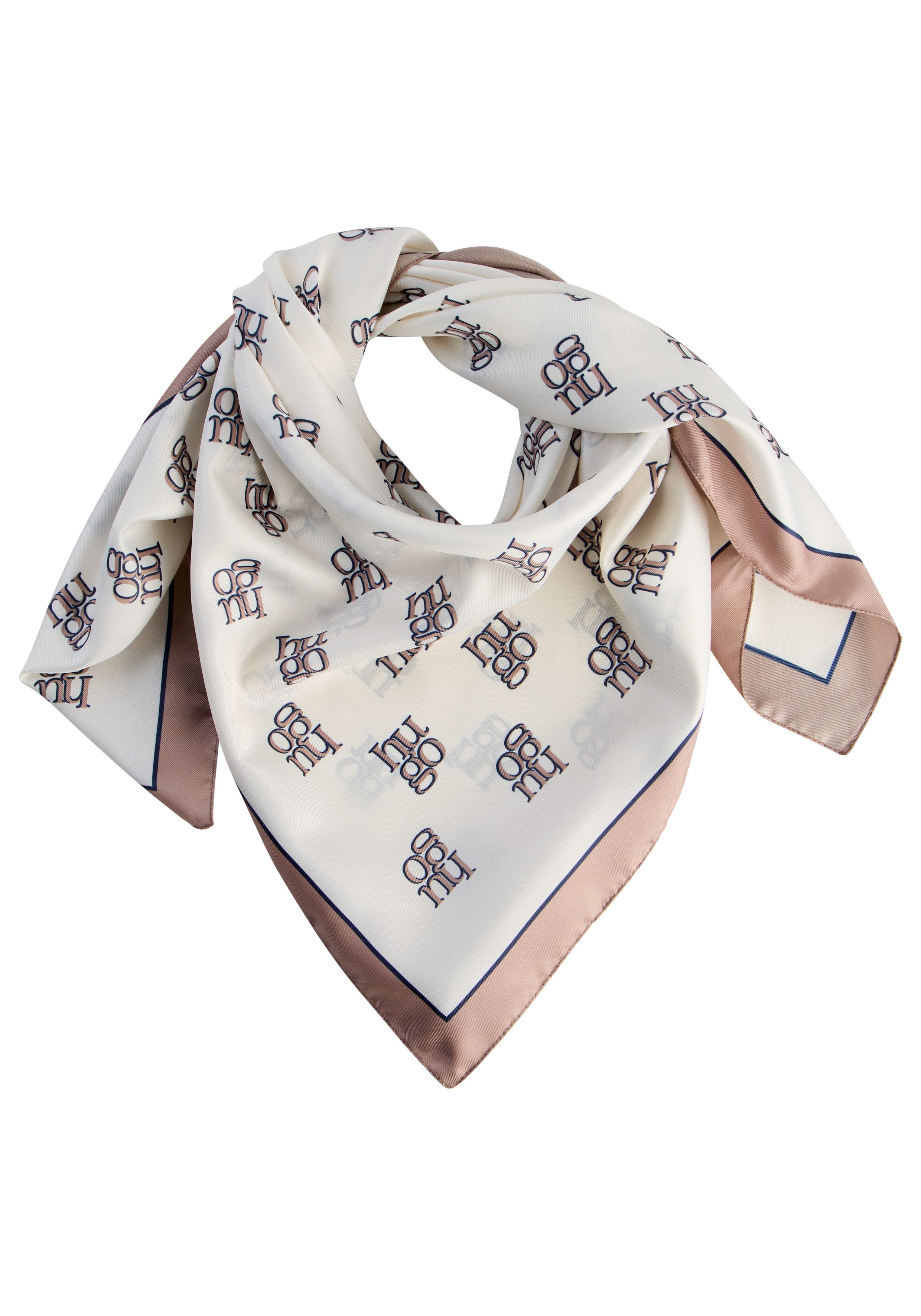 HUGO Halstuch Auraize 90*90, mit Print und HUGO Schriftzug günstig online kaufen