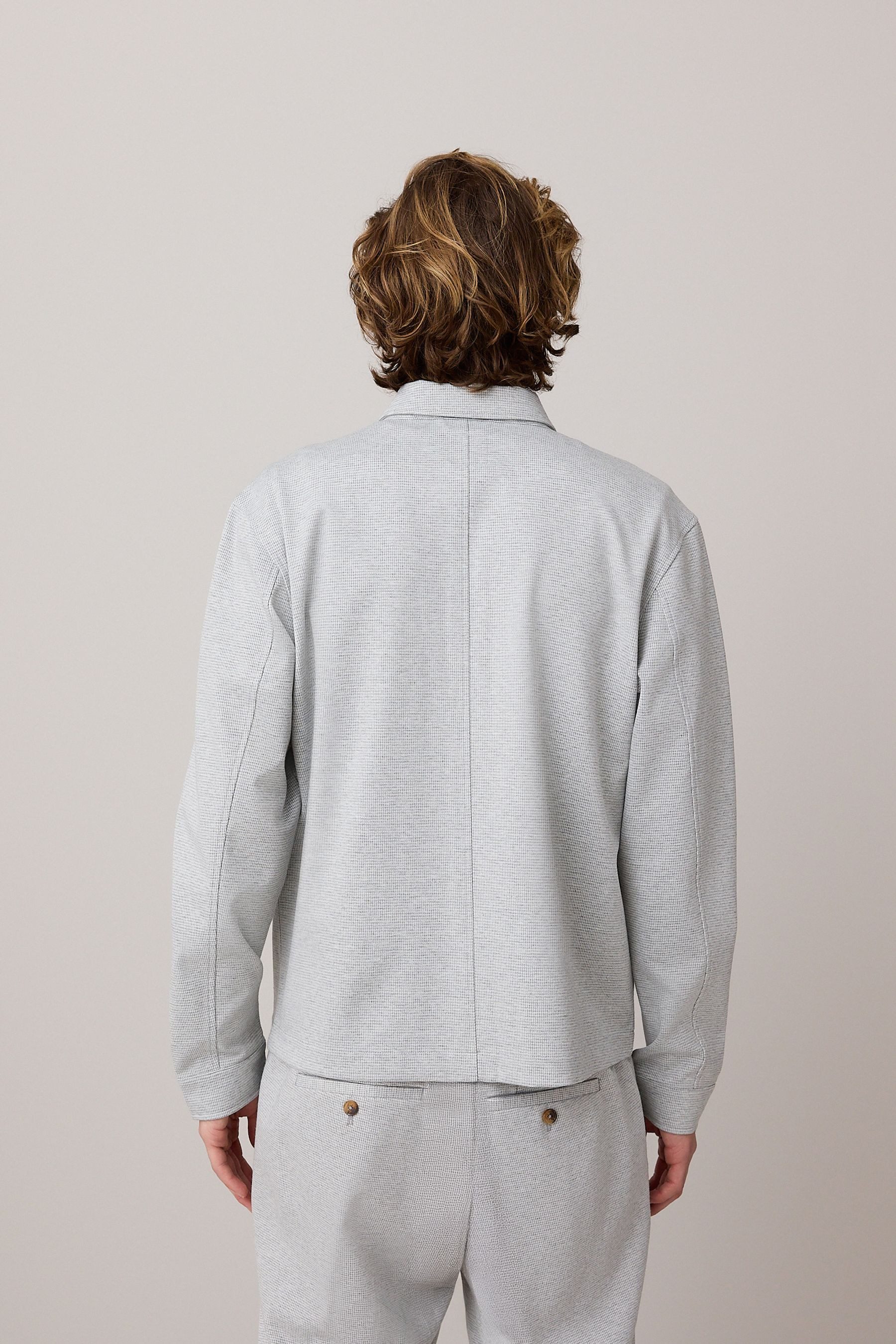 Next Hemdjacke Jersey-Hemdjacke mit Fischgrätmuster (1-St) günstig online kaufen