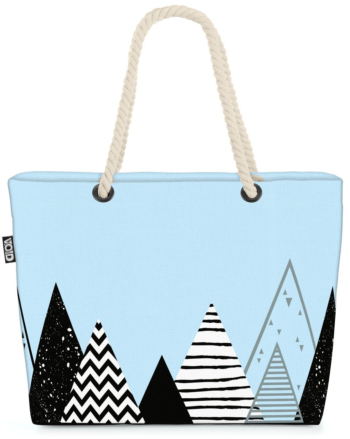 VOID Strandtasche (1-tlg), Skandinavische Bäume Beach Bag Norwegen Schweden Wald Winter Weihnachten Design