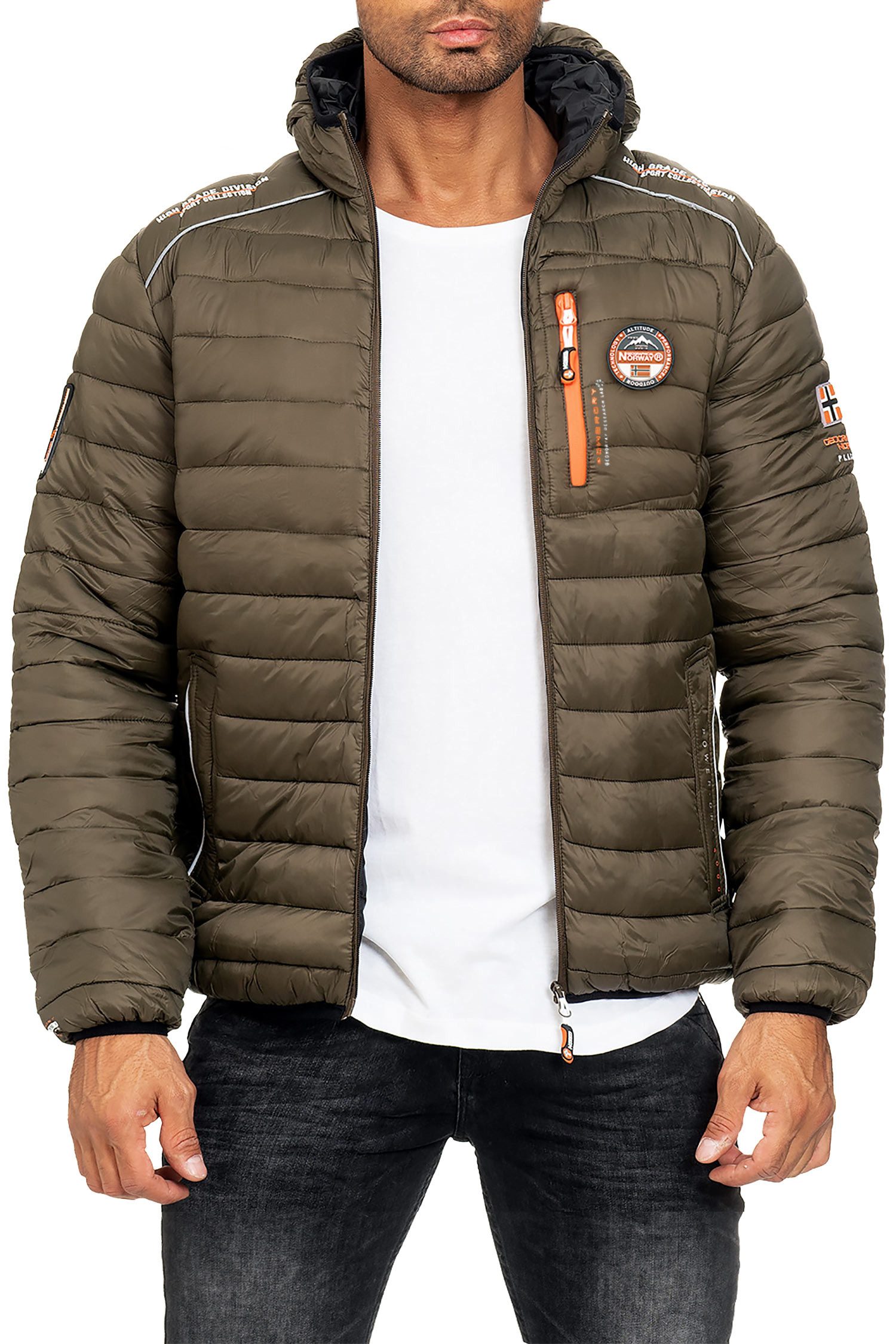 Geographical Norway Winterjacke Herren Regular Fit Steppjacke babrick Khaki günstig online kaufen