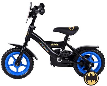 TPFSports Kinderfahrrad DC Batman 10 Zoll, 1 Gang, (Jungs Fahrrad - Rutschfeste Sicherheitsgriffe), Kinder Fahrrad 10 Zoll mit Stützräder Laufrad Jungen Kinderrad