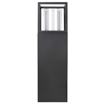 Kiom Pollerleuchte LED Wegeleuchte Berno 50 cm schwarz 10 W 3000K, puristisches Design, LED, LED-Leuchtmittel fest verbaut, warmweiß