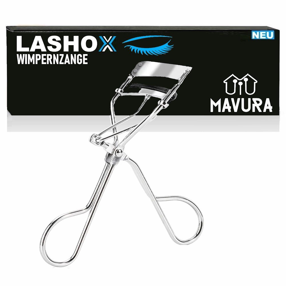 MAVURA Wimpernzange LASHOX Wimpern Zange Edelstahl Eyelash, Lash Curler Volumen Wimpern Former