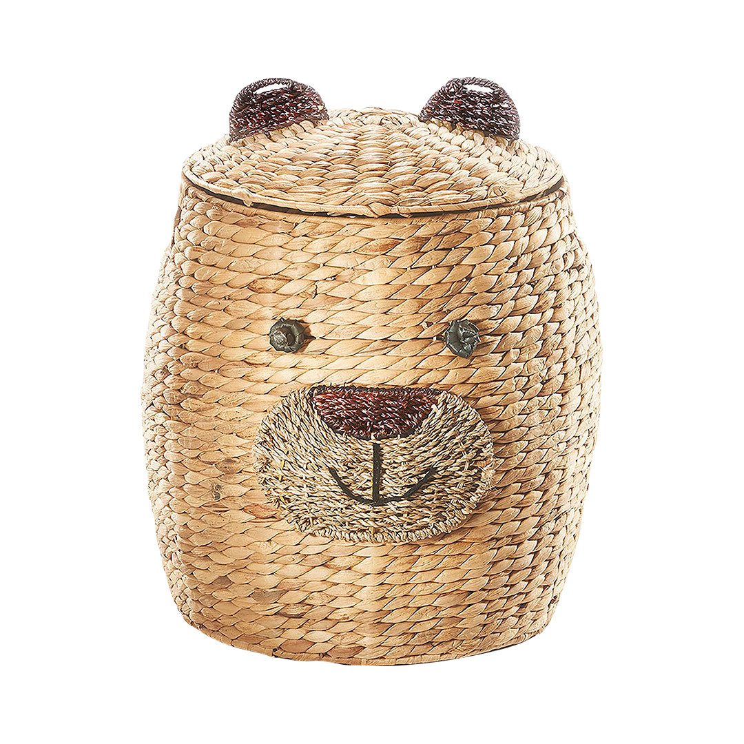 Kobolo Aufbewahrungskorb Wäschebehälter Wäschekorb Korb BÄR - Wasserhyazint günstig online kaufen