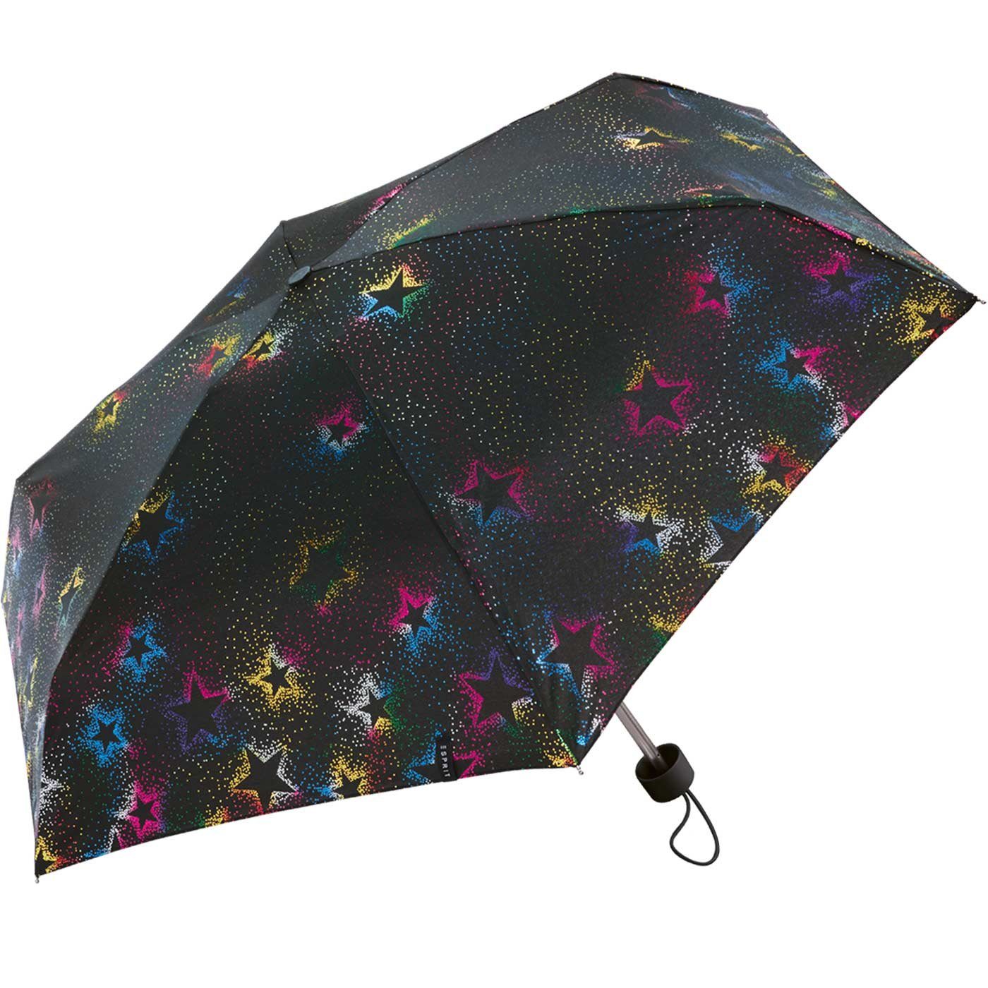 - Taschenregenschirm Starburst Pouch Esprit - Ultra in mit schwarz-bunt klein, Tragetasche winzig einer Tasche Mini multimetallic, praktischen