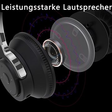 Dekorative Bluetooth Kopfhörer, Kopfhörer für Musik mit farbigem Atemlicht Over-Ear-Kopfhörer (Geräuschunterdrückung, lange Akkulaufzeit, mehrere Wiedergabeoptionen)