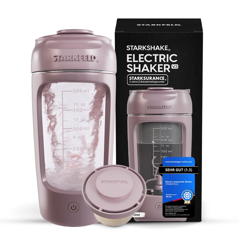 STARKFELD Elektrischer Shaker STARKSHAKE® V3 – „bester elektrischer Shaker“ F.A.Z.(2025), 30 W, 650 ml, Selbstreinigend