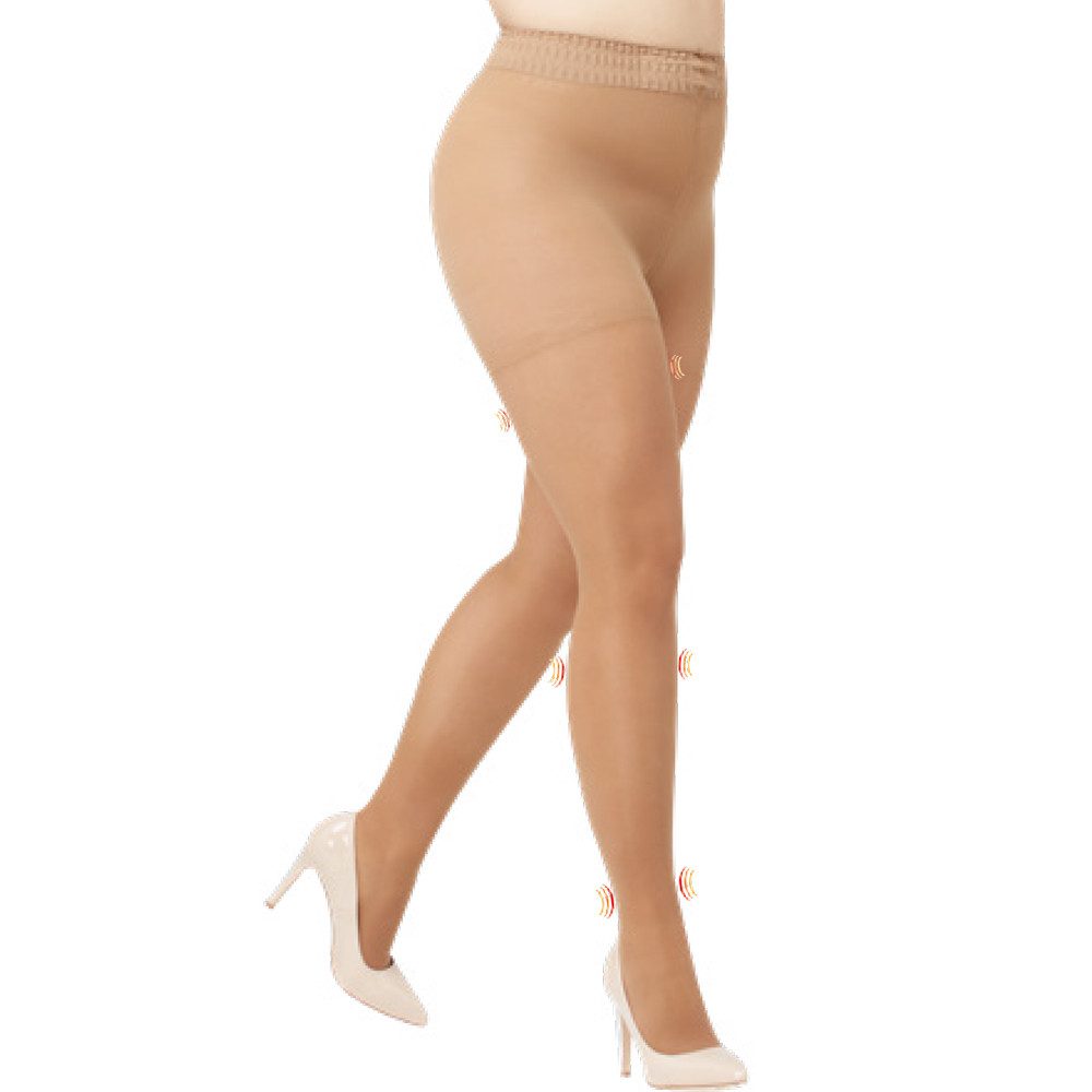 SOLIDEA Kompressionsstrümpfe Solidea Curvy 140 sheer Strumpfhose CCL1