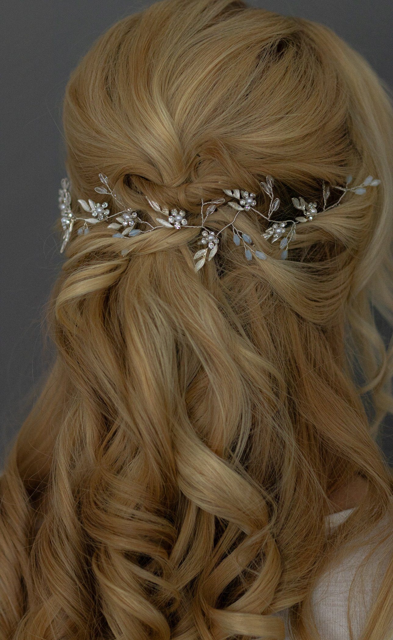 handgefertigt rosegold gold/rosé Rebe, Haar (1-tlg., Diadem Braut Brautkrone Haarranke, silber 1-teilig), Haarschmuck, Kopfschmuck