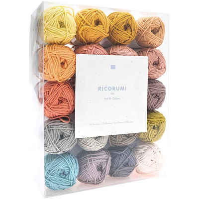 Rico Design Ricorumi Set 20x25g Amigurumi Wolle reine Baumwolle Häkelwolle, (Häkelset 500g Baumwollgarn, zum stricken, häkeln, handarbeiten), speichelecht; mit Beispiel Anleitung zum download