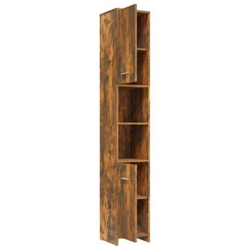 vidaXL Waschbeckenschrank Badezimmerschrank Räuchereiche 30x30x183,5 cm Holzwerkstoff