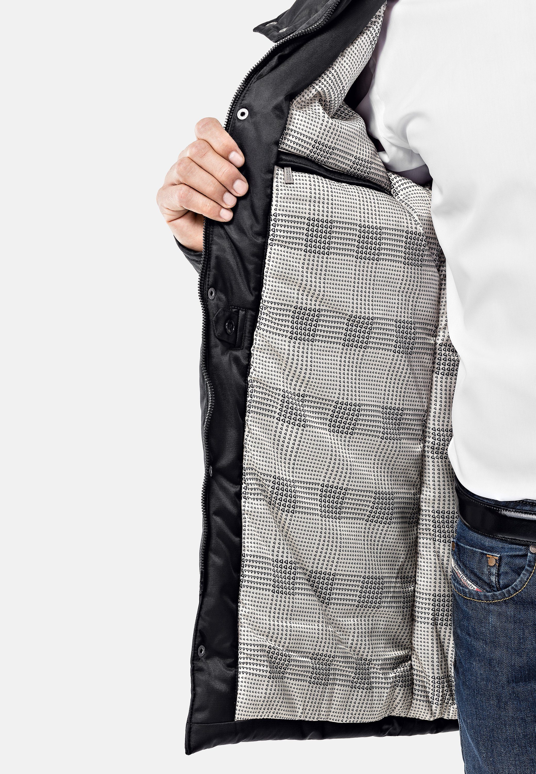 Vincenzo Boretti Winterjacke Stehkragen mit abnehmbarer Kapuze – Bild 5 von 5