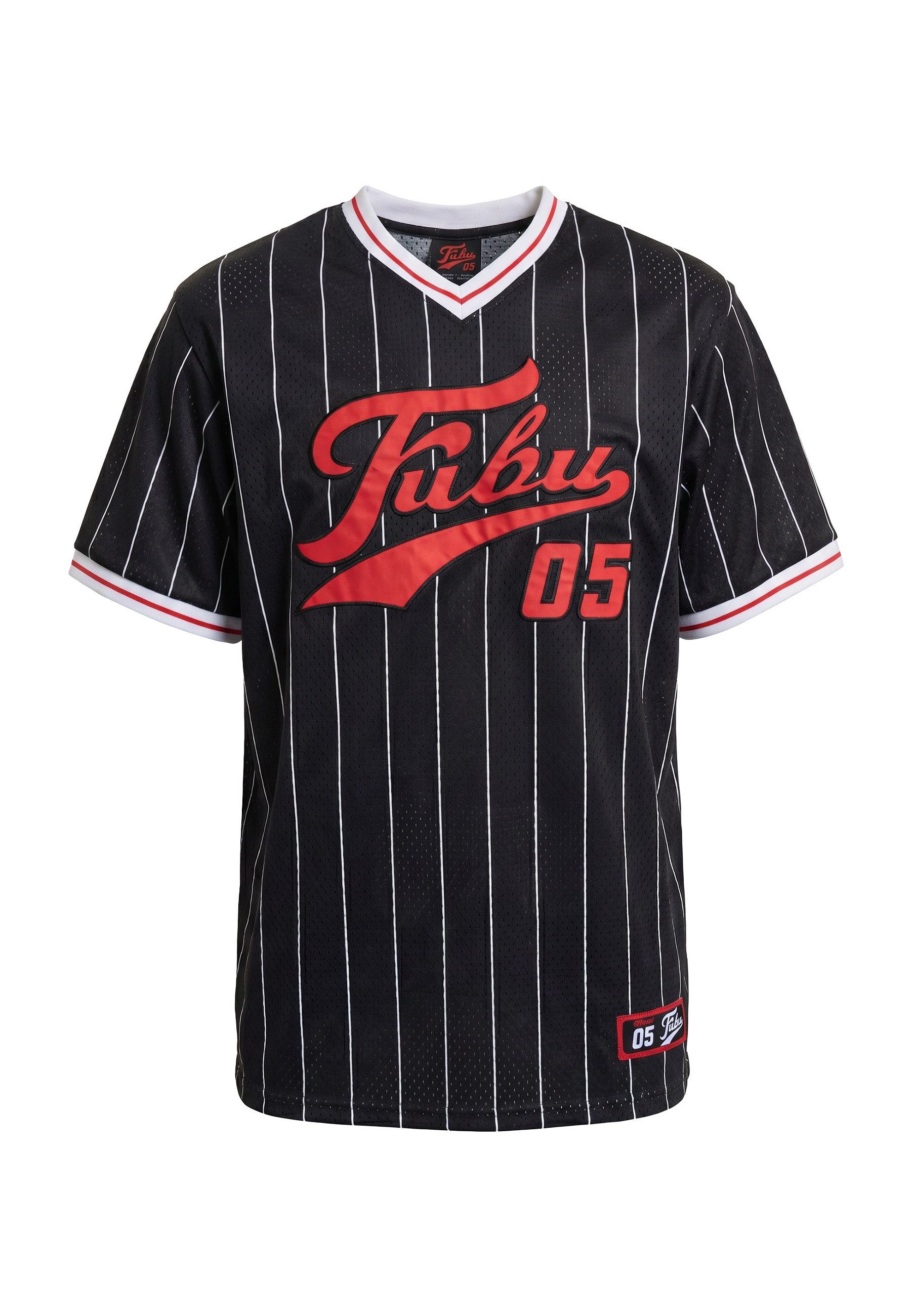 Netzshirt Fubu Herren FM231-005-2 FUBU Varsity Pinstriped Mesh Tee
