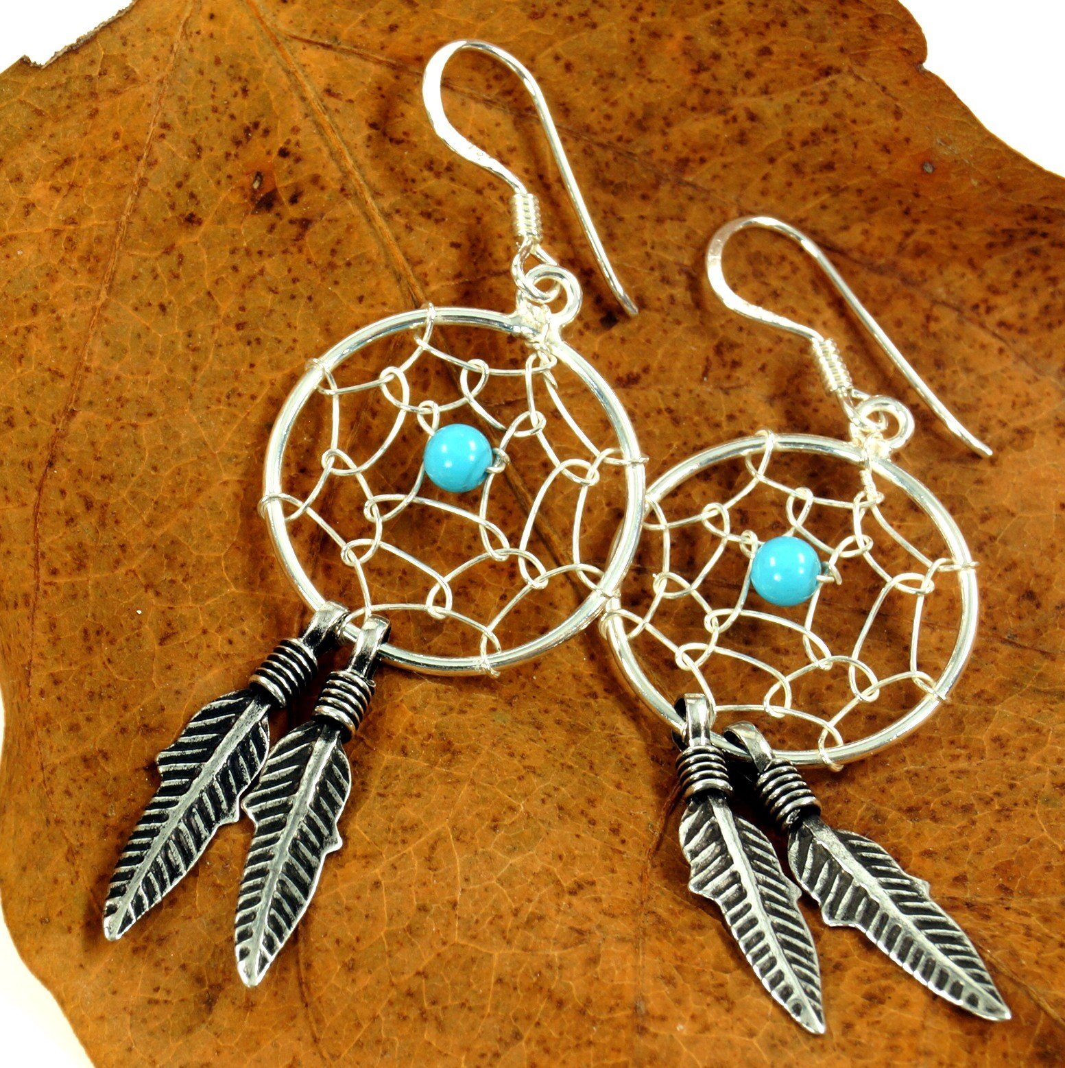 Guru-Shop Paar Ohrhänger Silberohrringe mit Traumfänger Boho Ohrringe.. günstig online kaufen